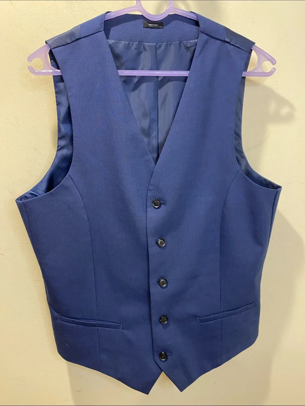 J. FERRAR Men's Navy Dress Vest - Rich Navy Blue sz M